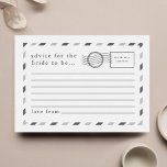 Aviso para a Noiva Ser Cartão Postal de Correio Aé<br><div class="desc">Um belo conjunto de guardas para a noiva ser, esta simples e minimalista design de inspiração aérea permite aos hóspedes escreverem mensagens incríveis para você antes do dia do seu casamento! Com um texto totalmente personalizável neste design, você pode personalizar todos os detalhes do cartão postal para se adequar a...</div>