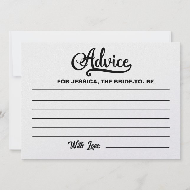 Aviso para Cartões de Conselhos de Chá de panela (Frente)