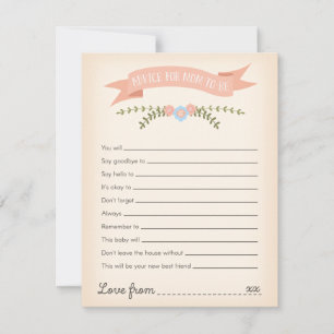 Aviso para o Cartão de Jogo para Mamães a Serem Ch