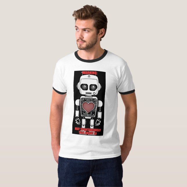 Aviso: Pode Falar Sobre a Camiseta Masculina AI (Frente Completa)