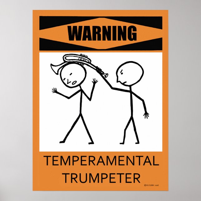 Aviso Poster de Trompeter Temperacional (Frente)