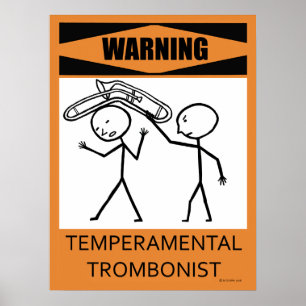 Aviso Poster Trombonista Temperamental