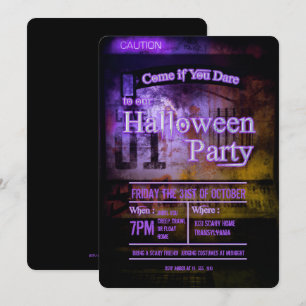 Aviso Roxo Nível 01 Convite para Festa de Hallowe