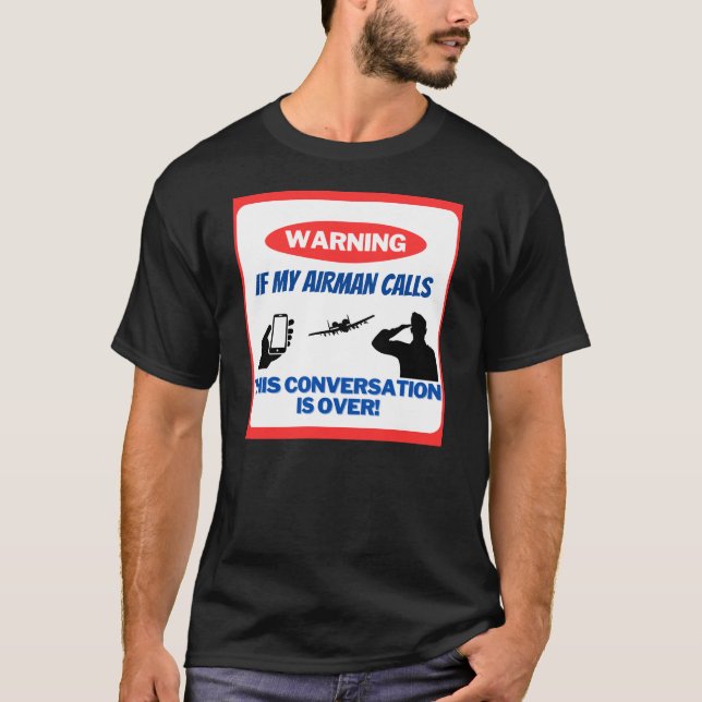 Aviso - Se o meu Airman chama camisa (Frente)
