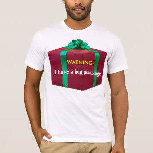 Aviso: T-shirt grande do pacote