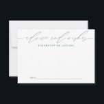Aviso Verde para o Cartão de Guarda-Estudantes<br><div class="desc">Essas cartas maravilhosamente projetadas oferecem uma maneira única de os convidados do casamento compartilharem seus conselhos e desejos sinceros com a noiva e o noivo. Ideal para adicionar um toque pessoal ao seu dia especial, essas cartas garantem que as manobras sejam apreciadas para o casal feliz. Perfeito para recepções de...</div>