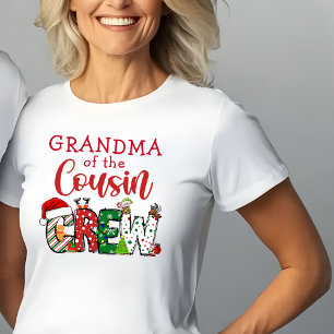 Avó da T-shirt de Natal da Turma dos Primos