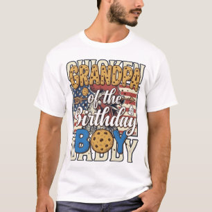 Avô do Menino do Aniversário Camisa de Leite de Bi