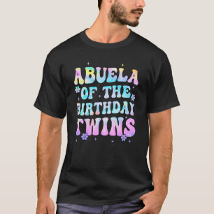 Avó Dos Gêmeos De Aniversário Camisetas Festa Retr
