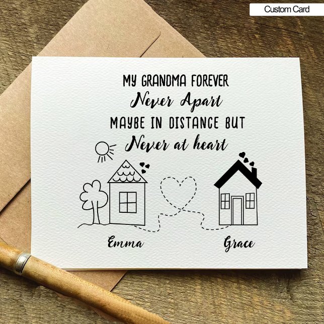 Avó e Filha adoram cartão de aniversário (Grandmother and Grand Daughter Love Birthday Card)