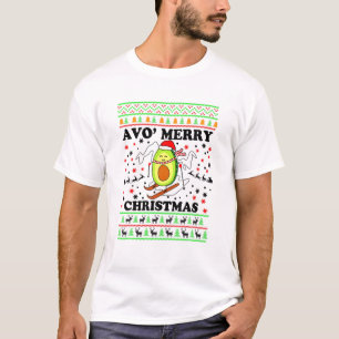 Avo Feliz Natal Engraçado Suéter Feio Avocado Sk
