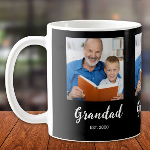 Avô Fundado 3 Foto Caneca de Café Preta