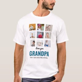 Avô Gift | Te Amo Papá Foto T-Shirt