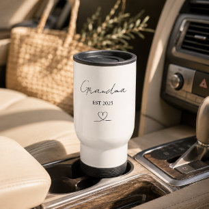 Avó Minimalista Ano EST   Caneca de Viagem Persona