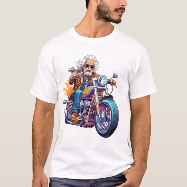 Avô na bicicleta T-Shirt (Frente)