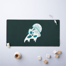 Avocado surfando em uma fatia de pizza de gelo