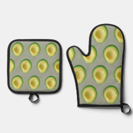 Avocados Green Guacamole Oven Mitt e Potes
