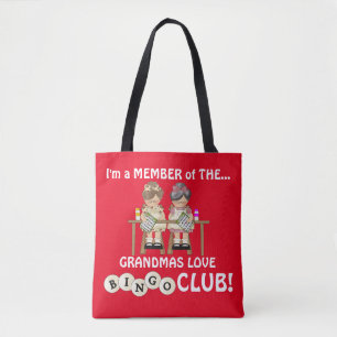 Avós amam Bingo Club tote saco