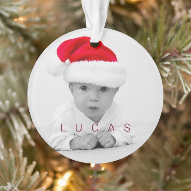 Avós Joy Foto Monograma Ornamento de Férias (Árvore)