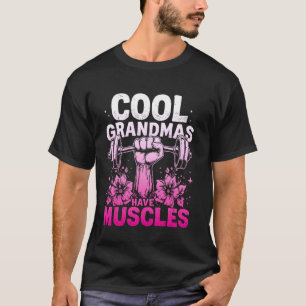 Avós Legais Têm Músculos Camiseta Divertida de Aca