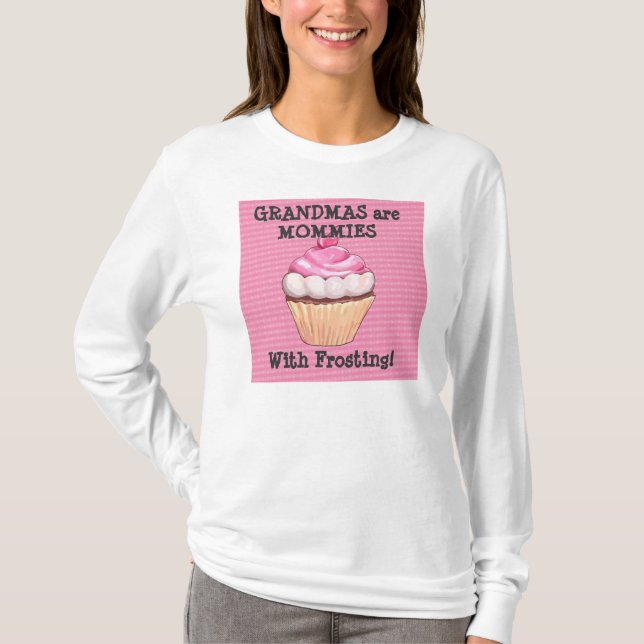 Avós são Mamas com Camiseta de Frosting (Frente)