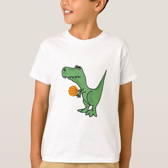 AW- T-Rex Jogando Camisa De Basquete (Frente)