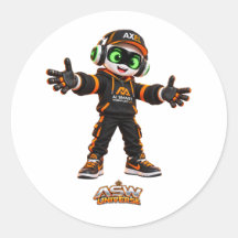 Axel Personagem de Robot Futurista com IA Adesivo
