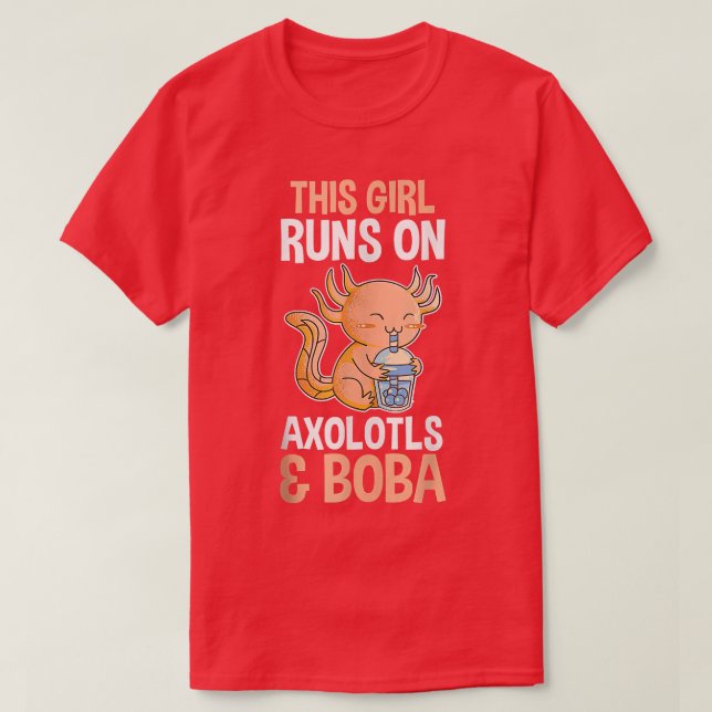 Axolotl Bubble Tea T-Shirt (Frente do Design)