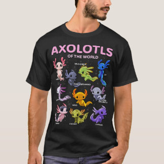 Axolotl Camisa Kawaii Axolotls Do Mundo