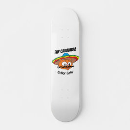 ¡AY CARAMBA! Gato de desenho animado skateboard Se