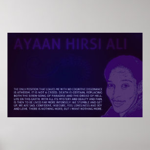 Ayaan Hirsi Ali   Sem Poster de Dissonância Cognit