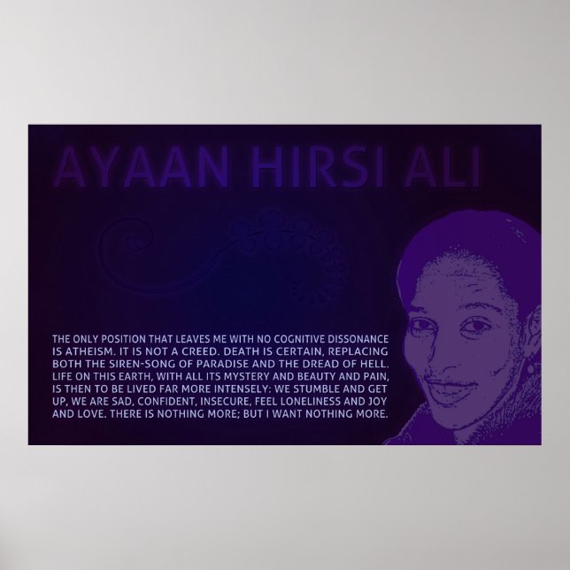 Ayaan Hirsi Ali | Sem Poster de Dissonância Cognit (Frente)