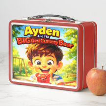 Ayden E O Grande Urso Gummy Vermelho | Caixa De La