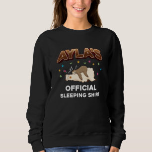 Ayla Name Presente Dormindo Camisa Dormir Nápoles