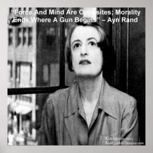 Ayn Rand Graphic e Famous Quote Poster