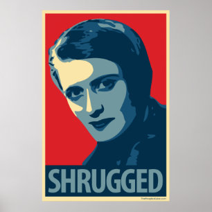 Ayn Rand - Shrugged: Poster da paródia de Obama