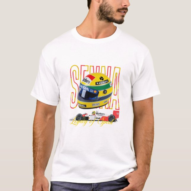 Ayrton Senna Fan Fórmula 1 T-Shirt (Frente)