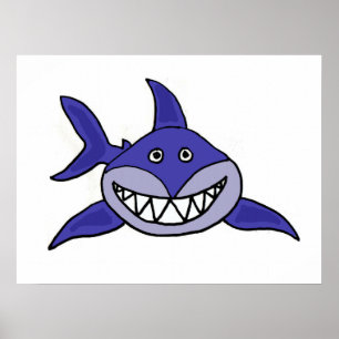 AZ- poster de sorriso dos desenhos animados do