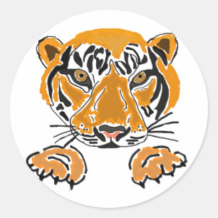 AZ- tigres etiquetas das patas