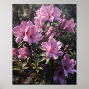 Azalea roxa Flores Impressão