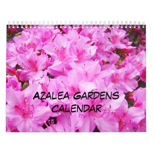 Azaleas Gardens Calendário Cor-de-Rosa Branco Azal (Capa)