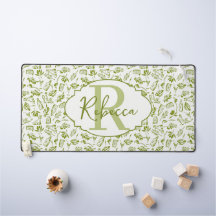Azeite Personalizado Folha Monograma Verde Oliva R