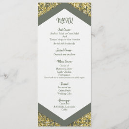 Azeitona Chic e Flocos de Brilho Dourado Menu de C