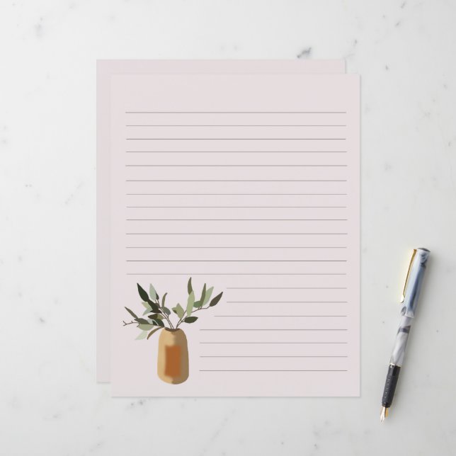 Azeitona em papel de papelaria revestido com Vase (Frente/Verso In Situ)