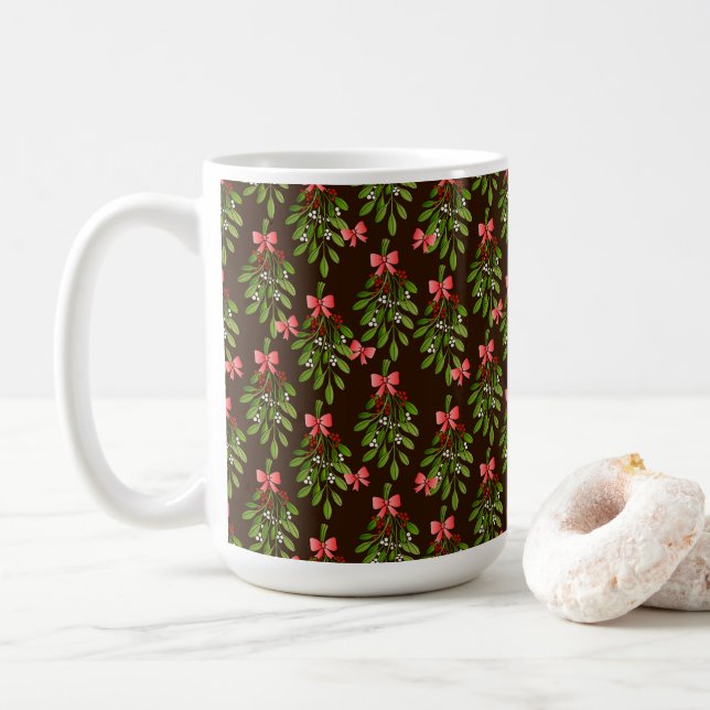 Azevinho de Natal - Caneca de Café (Com Donut)