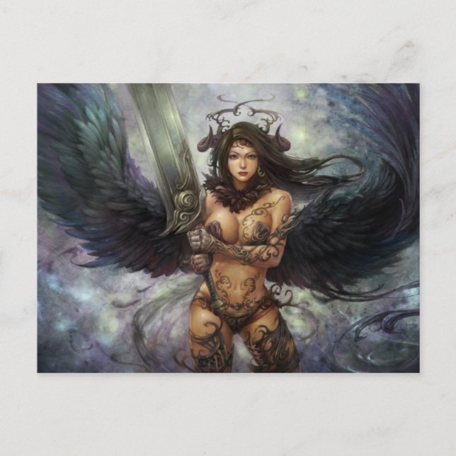 Azmodeus Anjo Sombrio "Sunilda", Cartão Postal (Frente)