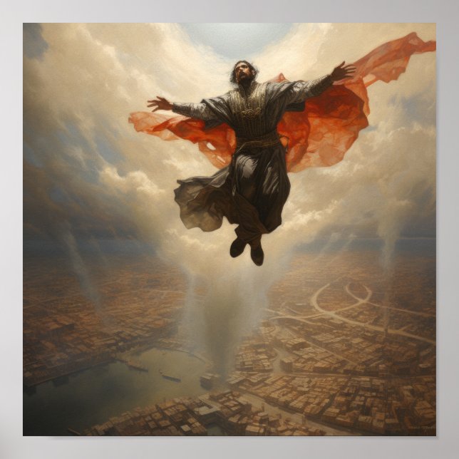 Azrael Floating Acima da Humanidade - Poster exclu (Frente)