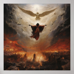 Azrael Flutuando Acima da Humanidade - Poster Míst