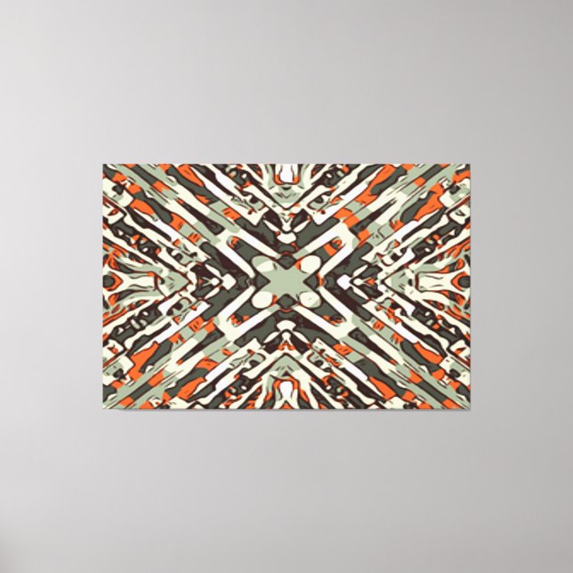 AZTEC 3 Panel Home Office Canvas Wall Art (Frente)