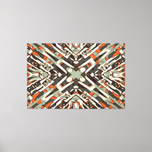 AZTEC 3 Panel Home Office Canvas Wall Art